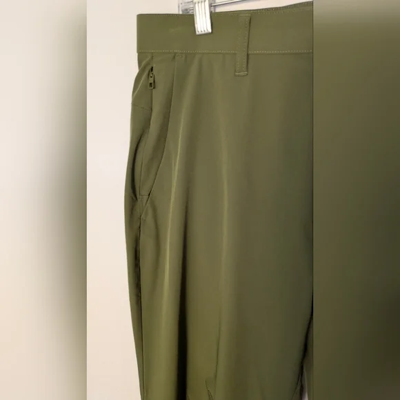 Fabletics Men The Only Pants sz 32*30 Straight Leg Olive Green Golf Performance - Picture 6 of 14